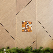DistinctInk Canvas Wall Art with "Boo-ttifull Skeleton Cartoon Pattern Pumpkin" for Halloween