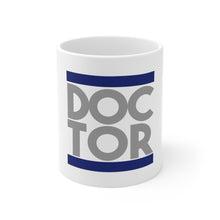 DistinctInk Glossy White Coffee / Tea Mug - DOCTOR Word Art