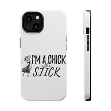 DistinctInk ToughCase for Apple iPhone, Compatible with MagSafe Charging - I'm a Chick with a Stick Golf
