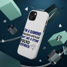 DistinctInk ToughCase for Apple iPhone, Compatible with MagSafe Charging - I'm a Diamond Precious Rare Not Everywhere