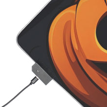 DistinctInk LED Gaming Mouse Pad with Nightly Fright of Bats and Ghouls Design for Halloween