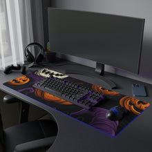 DistinctInk LED Gaming Mouse Pad with "Halloween Haunts and Pumpkin Pals" Design for Halloween