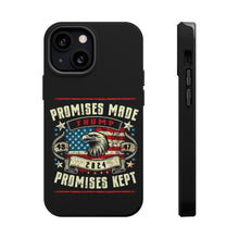 DistinctInk Tough Case for iPhone, Compatible with MagSafe Charging | Trump - Promises Made, Promises Kept | Conservative