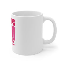 DistinctInk Glossy White Coffee / Tea Mug - Pushups and Pearls