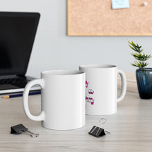 DistinctInk Glossy White Coffee / Tea Mug - Born to be a Unicorn