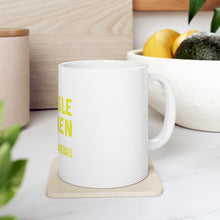 DistinctInk Glossy White Coffee / Tea Mug - Single Taken Busy Playing Baseball