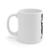 DistinctInk Glossy White Coffee / Tea Mug - Beards are the New Six Pack
