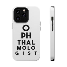 DistinctInk ToughCase for Apple iPhone, Compatible with MagSafe Charging - Ophthalmologist Eye Chart