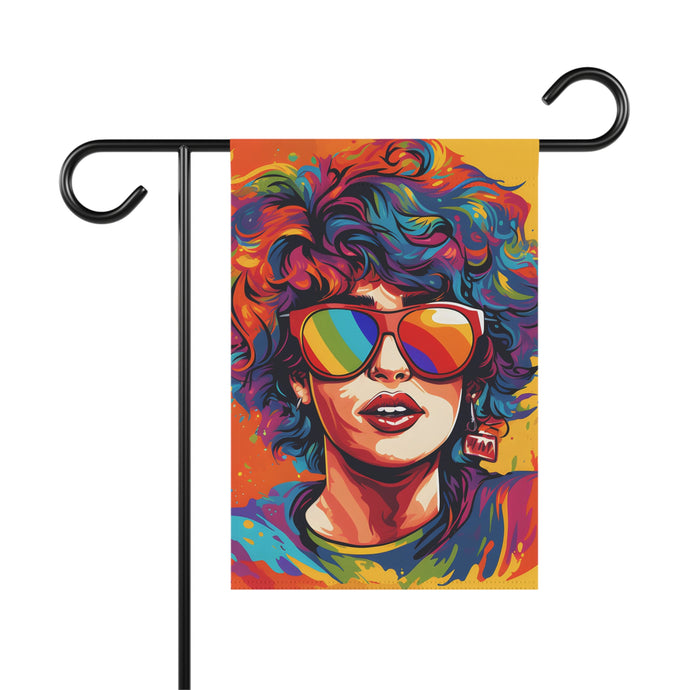 DistinctInk Garden & House Banner Flag with Start Building Your Dreams Design for LGBTQ+ Pride