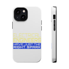 DistinctInk ToughCase for Apple iPhone, Compatible with MagSafe Charging - Electrical Engineers Have the Right Spark