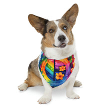DistinctInk Adjustable Pet Banana Collar with The Road to Fulfillment Design for LGBTQ+ Pride