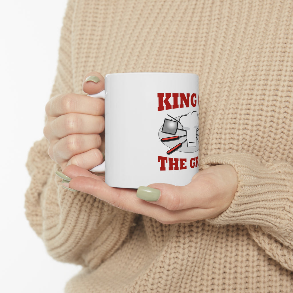 Glossy White Coffee / Tea Mug - King of the Grill BBQ Barbecue, view 10