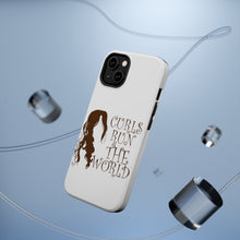DistinctInk ToughCase for Apple iPhone, Compatible with MagSafe Charging - Curls Run the World