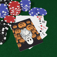 DistinctInk Playing / Poker Cards with Skeletal Ghostly Pumpkin Patch Design for Halloween