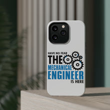 DistinctInk ToughCase for Apple iPhone, Compatible with MagSafe Charging - No Fear Mechanical Engineer is Here