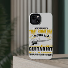 DistinctInk ToughCase for Apple iPhone, Compatible with MagSafe Charging - Never Dreamed I'd Be Grumpy Old Guitarist