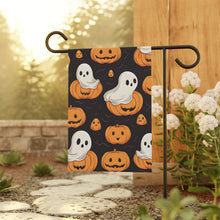 DistinctInk Garden & House Banner / Flag with Haunted Skeleton Pumpkin Patch Design for Halloween