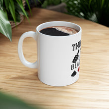 DistinctInk Glossy White Coffee / Tea Mug - This Guy Loves Blackjack