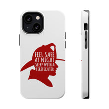 DistinctInk ToughCase for Apple iPhone, Compatible with MagSafe Charging - Feel Safe at Night Sleep with a Firefighter