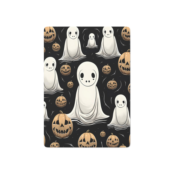 DistinctInk Playing / Poker Cards with Ghostly Skeleton and Pumpkin Design for Halloween