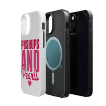 DistinctInk ToughCase for Apple iPhone, Compatible with MagSafe Charging - Pushups and Pearls