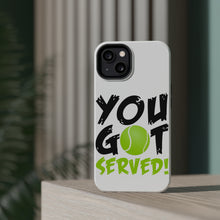 DistinctInk ToughCase for Apple iPhone, Compatible with MagSafe Charging - You Got Served Tennis