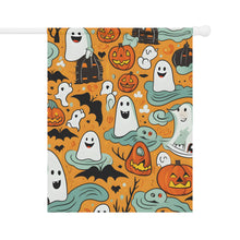 DistinctInk Garden & House Banner Flag with Flying Pumpkin Bats Design for Halloween