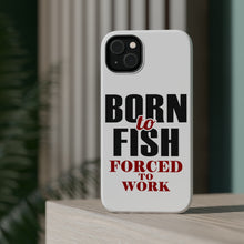 DistinctInk ToughCase for Apple iPhone, Compatible with MagSafe Charging - Born to Fish, Forced to Work
