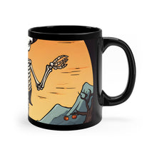 DistinctInk Black Coffee Mug - Skelefun Halloween for Halloween