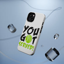 DistinctInk ToughCase for Apple iPhone, Compatible with MagSafe Charging - You Got Served Tennis
