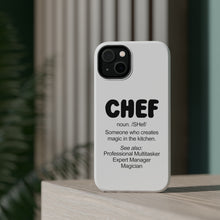 DistinctInk ToughCase for Apple iPhone, Compatible with MagSafe Charging - Chef Definition - Magic in the Kitchen