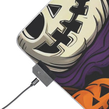 DistinctInk LED Gaming Mouse Pad with "Halloween Haunts and Pumpkin Pals" Design for Halloween