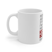 DistinctInk Glossy White Coffee / Tea Mug - People Are Stupid Need Extra Kick Boxing