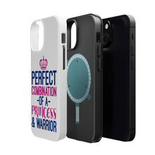 DistinctInk ToughCase for Apple iPhone, Compatible with MagSafe Charging - Perfect Combination of Princess & Warrior