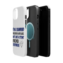DistinctInk ToughCase for Apple iPhone, Compatible with MagSafe Charging - I'm a Diamond Precious Rare Not Everywhere