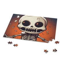 DistinctInk Jigsaw Puzzle with Skelly's Halloween Bash Design for Halloween