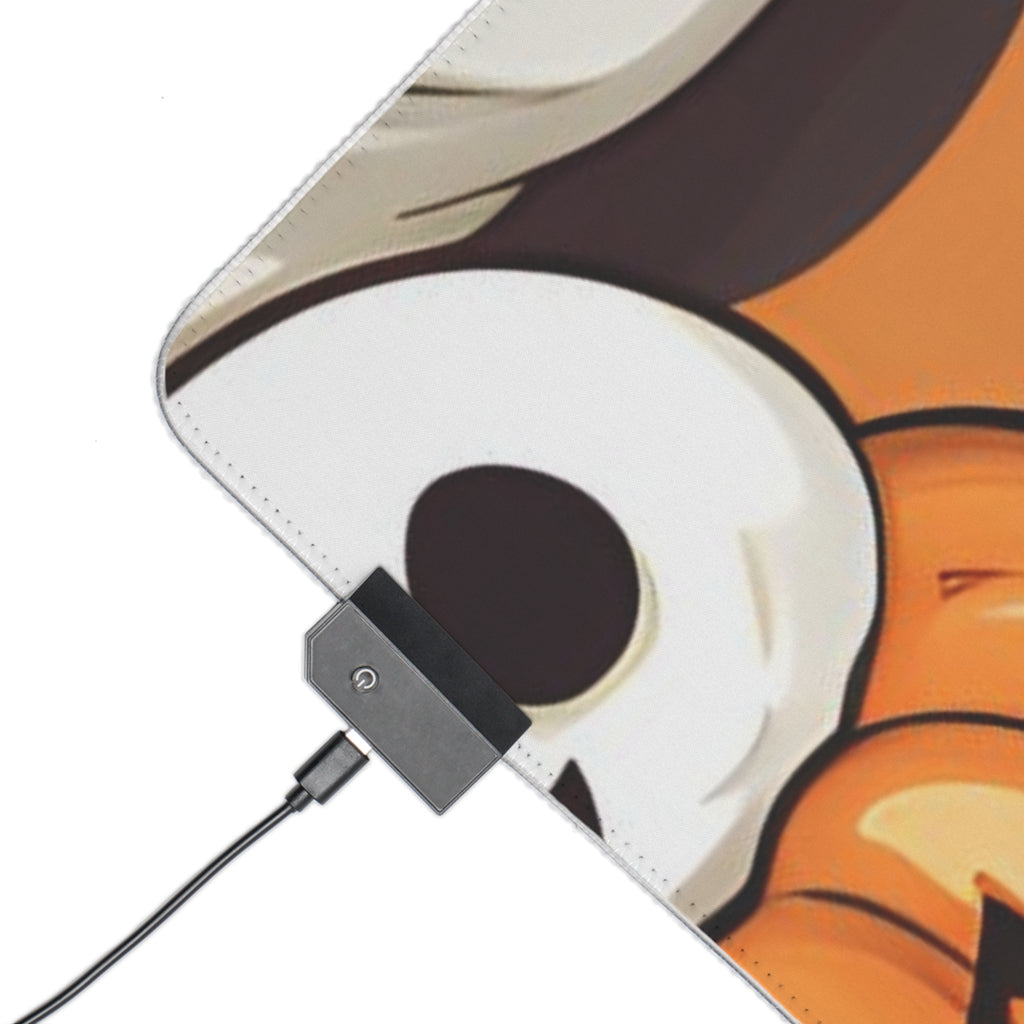 LED Gaming Mouse Pad with Skeletal Ghost in a Pumpkin Design for Halloween, view 24