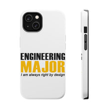 DistinctInk ToughCase for Apple iPhone, Compatible with MagSafe Charging - Engineering Major Always Right By Design