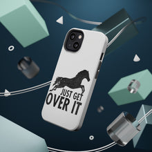 DistinctInk ToughCase for Apple iPhone, Compatible with MagSafe Charging - Just Get Over It - Horse Jump