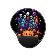 DistinctInk Mouse Pad with Wrist Rest  with "Mindful Connections" Design for Halloween  LGBTQ+ Pride
