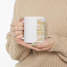 DistinctInk Glossy White Coffee / Tea Mug - Auto Mechanic Multi Tasking Ninja