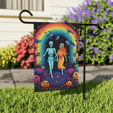 DistinctInk Garden & House Banner Flag with The Enduring Beauty of Writing Design for Halloween  LGBTQ+ Pride