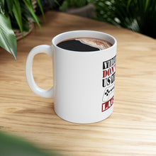 DistinctInk Glossy White Coffee / Tea Mug - Video Games Don't Make Me Violent Lag Does