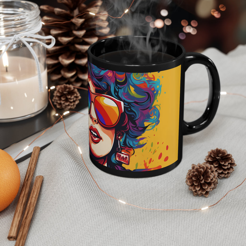 Black Coffee Mug - Start Building Your Dreams for LGBTQ+ Pride, view 4