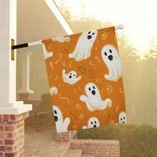 DistinctInk Garden & House Banner / Flag with Ghost Skeleton Pumpkin Pattern Design for Halloween