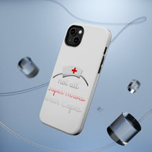 DistinctInk ToughCase for Apple iPhone, Compatible with MagSafe Charging - Nurse - Not All Super Heroes Wear Capes