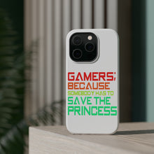DistinctInk ToughCase for Apple iPhone, Compatible with MagSafe Charging - Gamers; Because Somebody Has to Save Princess