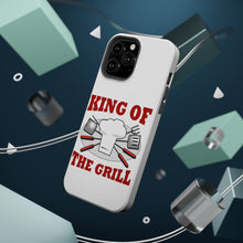 DistinctInk ToughCase for Apple iPhone, Compatible with MagSafe Charging - King of the Grill BBQ Barbecue