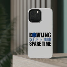 DistinctInk ToughCase for Apple iPhone, Compatible with MagSafe Charging - Bowling is Fun In Your SPARE Time