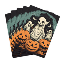 DistinctInk Playing / Poker Cards with Spooky Skeleton Pumpkins Design for Halloween